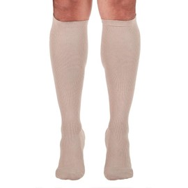 Made in The USA - Medical Compression Socks for Men, Firm Graduated Support Socks 20-30mmHg - Closed Toe - 1 Pair - Absolute Support, SKU: A104TN2 (Tan, Medium) – Helps with Poor Circulation, Edema