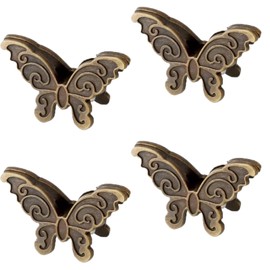 4Pcs Butterfly Metal Paper Clip Book Clips Binder Clips Vintage Bullet Junk Journal Clips Notebook Accessories Decorative Clips for Office Home DIY Use School Stationery Bronze