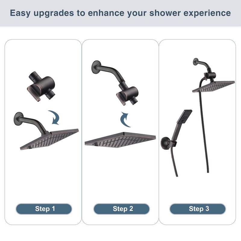 BRIGHT SHOWERS Shower Arm Diverter Valve for Hand held Showerhead