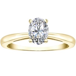 JEWELLERY CRAFT 2.50 Ct Oval Cut Diamond E-F VS Solitaire Ring, 14K Yellow Gold, IGI Certified (MOISSANITE- YELLOW GOLD 925 STERLING SILVER)