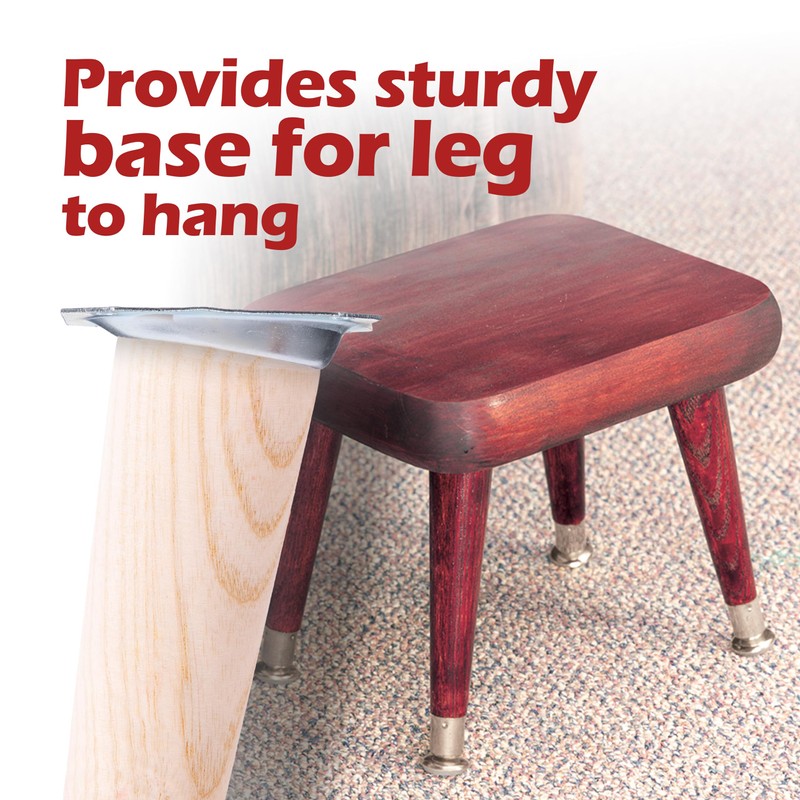 Waddell Furniture Leg Mounting Bracket (1 Count, Heavy Duty Top