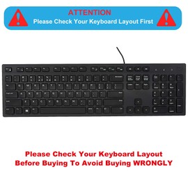 Keyboard Cover Skin for Dell KM636 KB216 KB216t KB216d KB216p Wired & Wireless Keyboard, Dell Optiplex 5250 3050 3240 5460 7450 7050, Dell Inspiron Desktop 24" 27" 5400 5490 7700 7790 3475 3670 3477