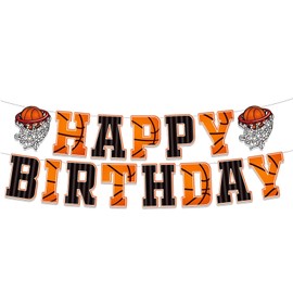 DIADARL Basketball Happy Birthday Banners Basketball Birthday Party Aecorations Basketball Themed Party Decorations for Basketball Birthday Party Baby Shower