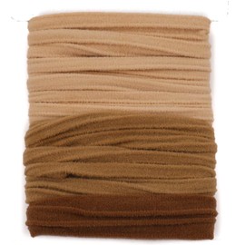 Mytoptrendz® 8 pcs Soft Jersey Fabric Hair Tie Large Hair Bands Endless Ponio Bobble Wide Thick Flat Crinkle Hair Elastics Rubber Tangle Free Ponytail Holders For Kids Girls Women (Brown tone)