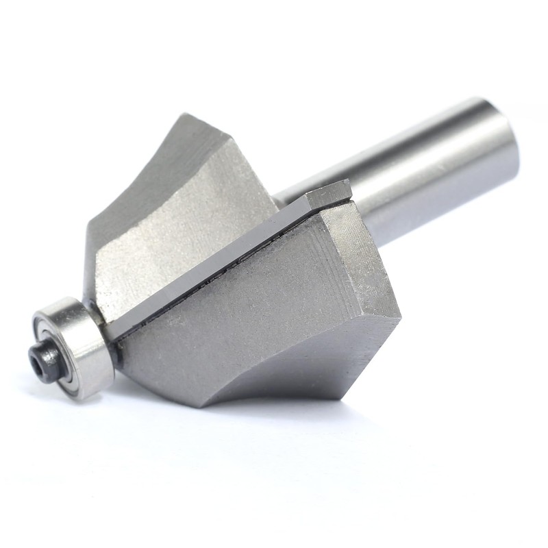 Akylin 60 Degree Chamfer Router Bit,1/2" Shank,1-3/16" Cutting Depth,11/16" Cutting