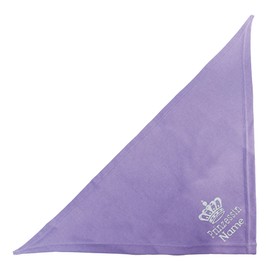 Schecker Lilac 65 cm Embroidered Dog Bandana with Text Princess + Crown + Dog Name - Bandana High Quality Embroidered