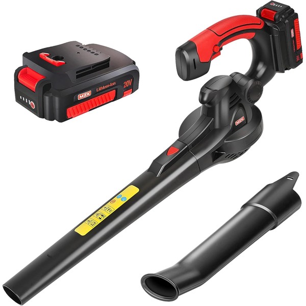 MZK Cordless Leaf Blower,20V Battery Powered Leaf Blower for Lawn