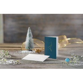 SIGEL DS069 Christmas Card Set with Envelope | A6 Landscape | Pack of 10 "Christmas Tree" | Ideal for Printing