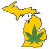 U.S. Custom Stickers Michigan Legalized Weed Sticker 4 Inch