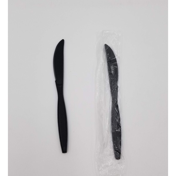 INDIVIDUALLY WRAPPED HEAVY WEIGHT PLASTIC KNIFE (PP) 200 COUNT [WP2KBX2]