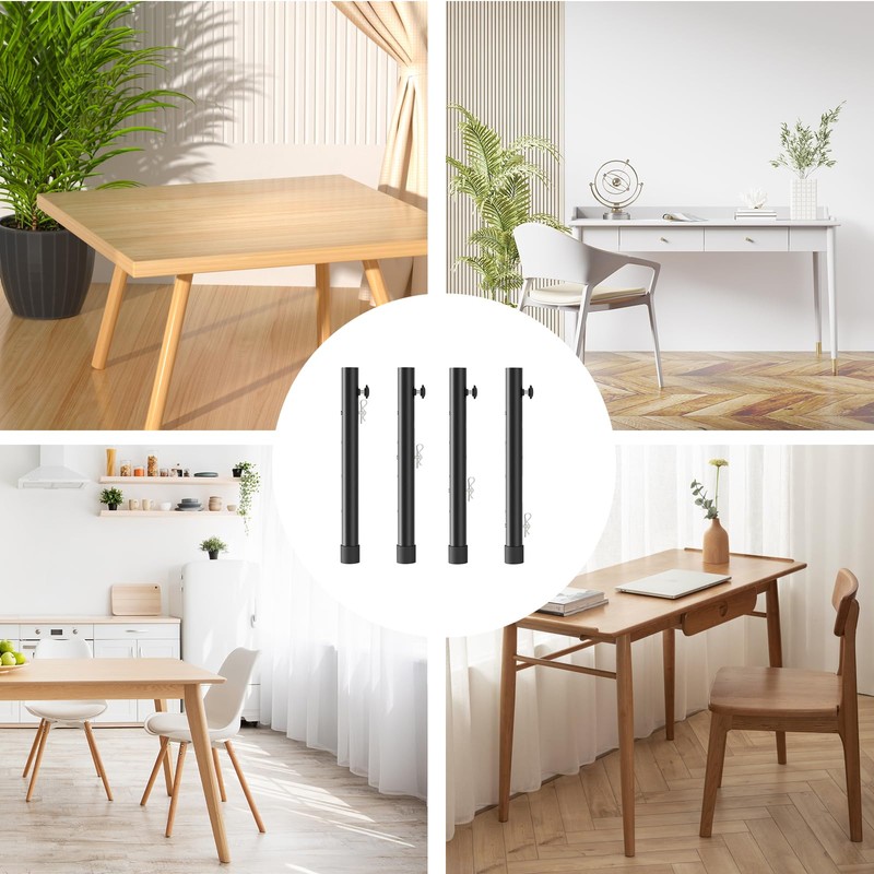 Buaak 4 Pcs Table Leg Extenders, 20CM with Latch and