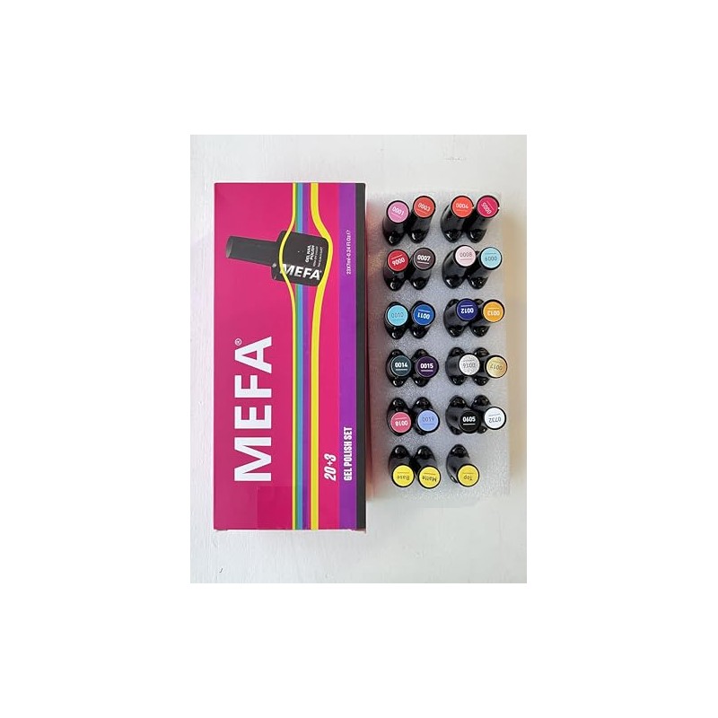 MEFA Juego de 23 esmaltes de uñas de gel, kit