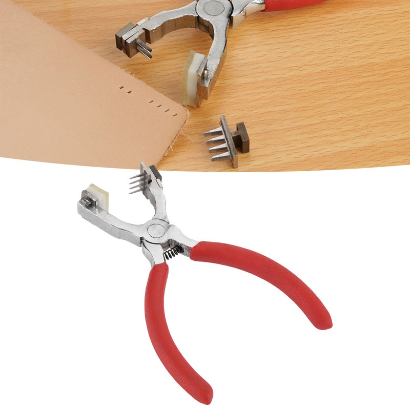 4mm Silent Leather Hole Punch Stitching Hand Pliers Leather Craft