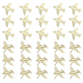 PATIKIL Airplane Push Pin, 60 Pcs Decorative Metal Push Pin Cute Aircraft Thumb Tacks for Bulletin Board Map Photo Home Office Decor, Gold Tone