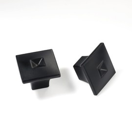 Vicycmc Matte Black zinc Alloy Solid Cabinet Knobs,Single Hole Cabinet Knobs for Drawer,Cupboard, Wardrobe,Dresser 6 Pack 855-B-DAN