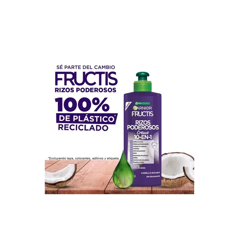 Crema Para Peinar Garnier Fructis Rizos Poderosos 300ml