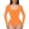 Women Long Sleeve Bodysuit Fashionable Charming Slim Fitting Body Leotard