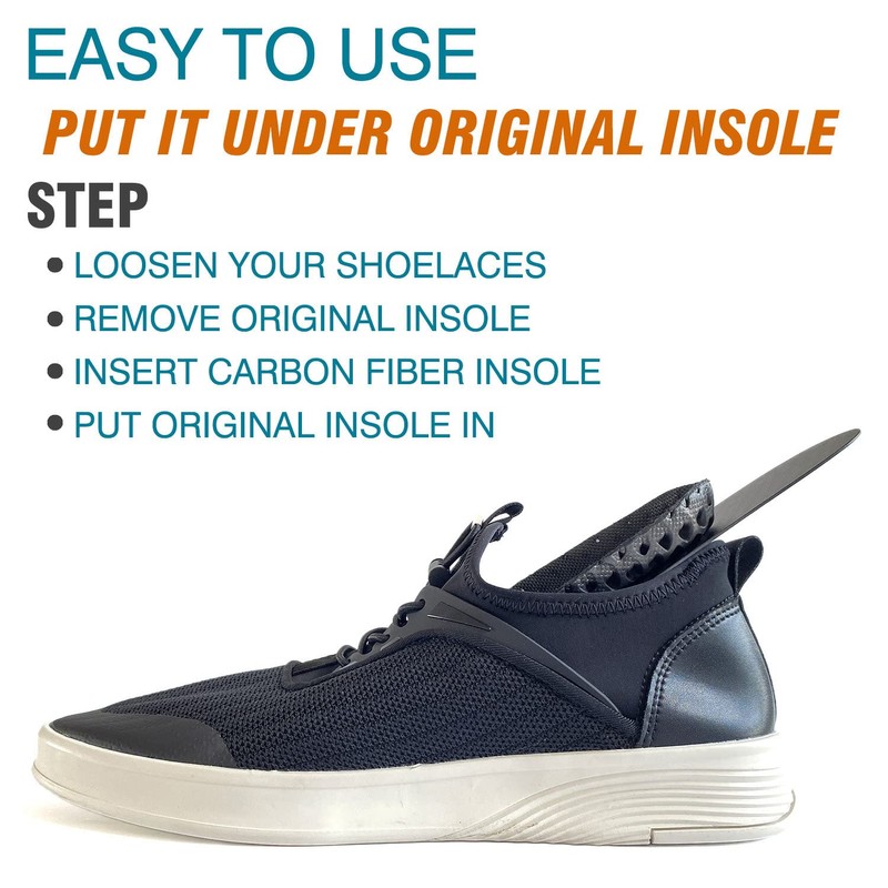 Carbon Fiber Insole, Rigid Insert for Foot Arthritis,Mortons Toe,Turf Toe,Hallux