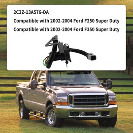 GLOCRORET 4-Flat 7-Way Trailer Tow Wiring Harness Plug Compatible with 2002-2004 Ford F250 F350 Super Duty, Replace# 2C3Z-13A576-DA