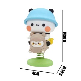 YOKUSHI 2 PCS Bubu and Dudu Bears Car Dashboard Decorations, Cute Cartoon Statue Bears Panda Figurine Office Desk Decor for Decor Accessories Tabletop Ornaments Gifts (C)
