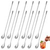 12pcs 12 Inch Bar Spoon, Muddler, Stainless Steel Cocktail Mixing
