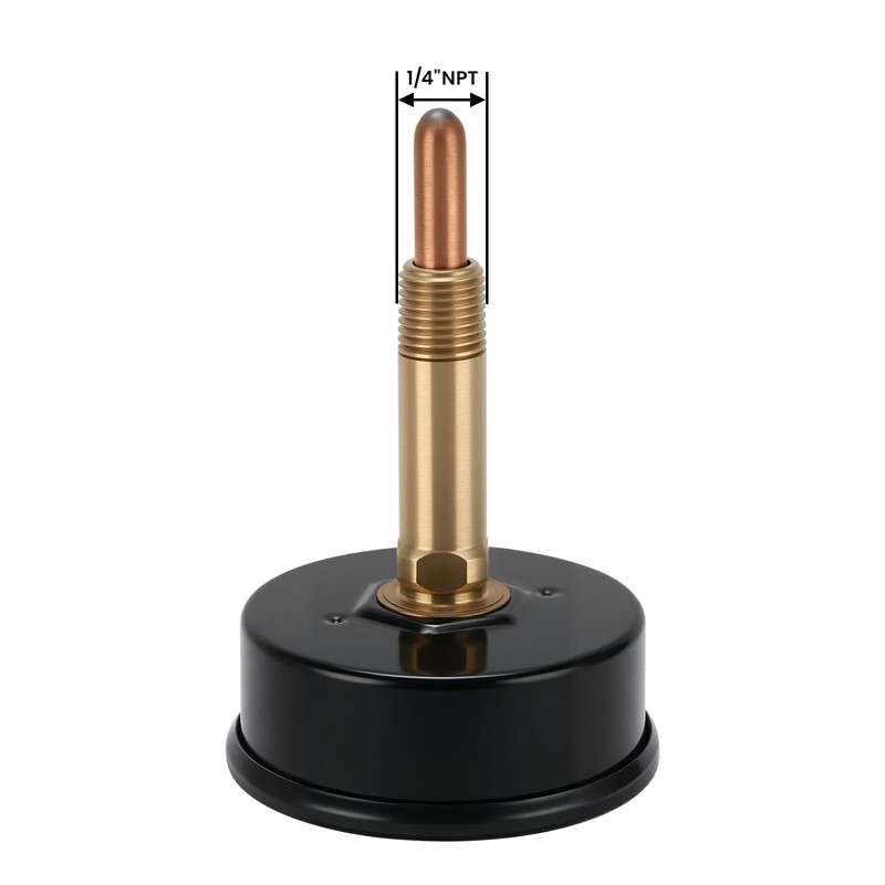 MEASUREMAN Commercial Tridicator, 2.5" Dial, 1/4" NPT Back Mount, Dual