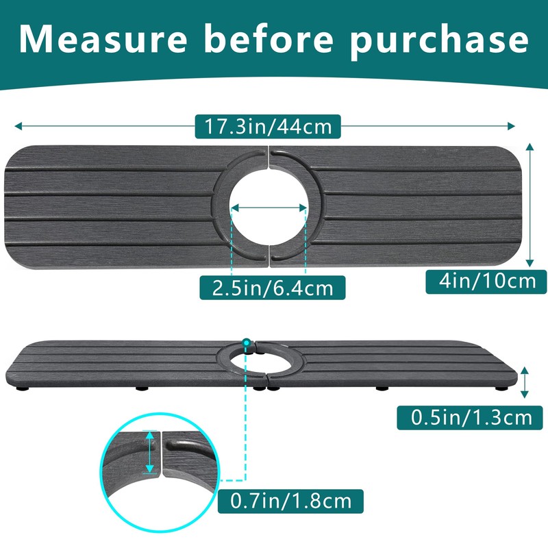 Drying Stone Faucet Mat for Kitchen Sink, Diatomite Faucet Handle