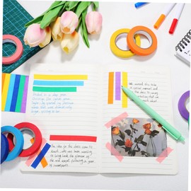 TEHAUX 8 Rolls Colored Masking Tape Writable Painters Tape Removable Multi Color DIY Craft for Painting Cars Home Office School Organization