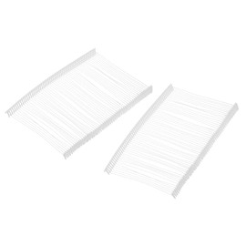 sourcing map 3000pcs Standard Tagging Gun Fasteners 2.8x0.3 Inch Plastic Tags Clothing Tag White 65mm/2.6inch Tags Barbs Attachments for All Standard Price Tag Gun