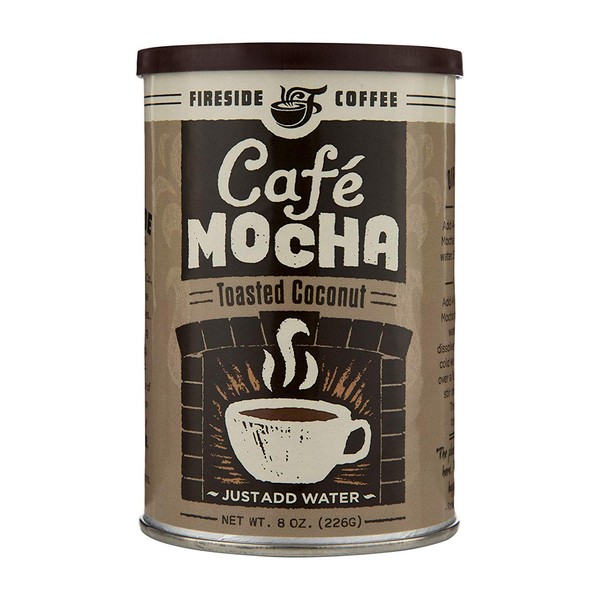 Fireside Coffee Cafe Mocha Instant Flavored Coffee 8 Ounce Canister