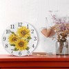 Mnsruu Sunflower Wall Clock Arabic Numerals Design Round Wall Clock
