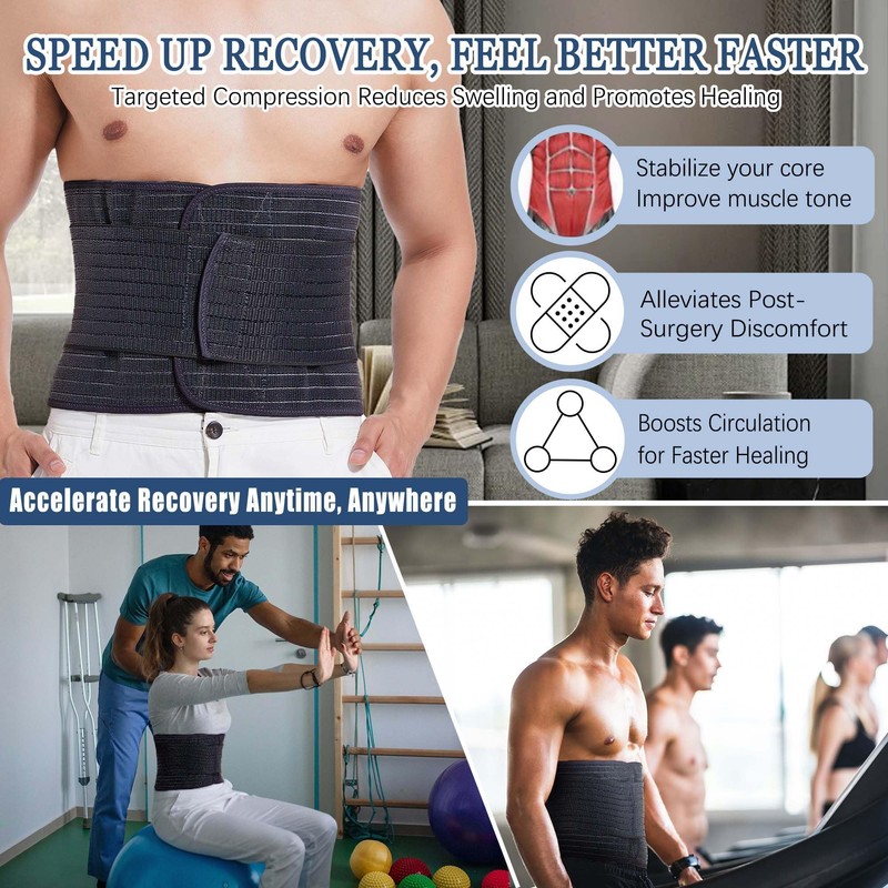 Reian Abdominal Binder for Men – Post-Surgery Support and Core