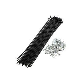 Partuto 40 Pcs 14G J Bend 170mm Bike Bicycle Spokes with Nipples Steel Replacement