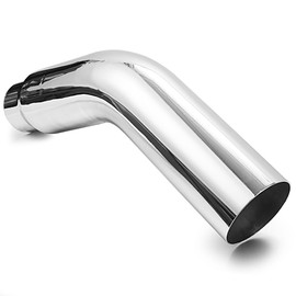 A-KARCK Turn Down Exhaust Tip 4.0" Inlet, Chrome Tailpipe Tip with 4.0" Inlet 5.0" Outlet 23" Overall Length, Chrome Structure for High Temperature Resistance