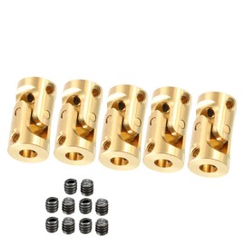 sourcing map 5pcs 3mm to 3mm Inner Dia Rotatable Universal Steering Shaft U Joint Coupler L13XD7