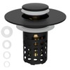 Universal Bathroom Sink Drain Strainer Hair Catcher Upgraded with Removable
