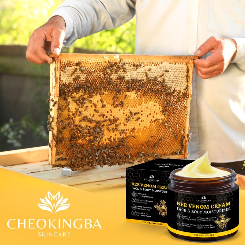 CHEOKINGBA 2PCS Bee Venom Skin Cream for Face & Body,