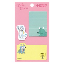 Gakken Staefl AM04802 11 Piki Cats, Sticky Notes, Die Cut, Sticky Notes, Fussen, Mukuro Naka