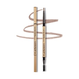 aopoka Eyebrow Pencil, Extra Fine Eyebrow Pencil, Eyebrow, Waterproof, Natural Eyebrow Makeup, Set of 5 Colors, Smooth Drawing, Keeps Long Time (04# Gray Black)