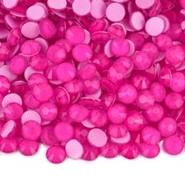 Blinginbox Hotfix Rhinestones for Clothes,1440pcs Hot Fix Rhinestones Crystal Gems for Crafts Decoration, Rose Neon, SS16