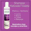 Vittale Shampoo Matizador Violeta Cabello Rubio 320ml 12 Pzs