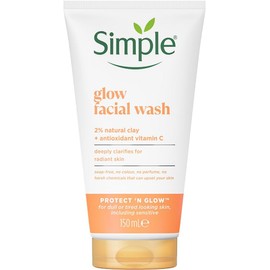 Simple Protect 'N' Glow Express Glow - Esmalte exfoliante para piel radiante (150 ml)