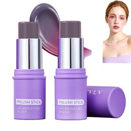2PCS Cream Blush Stick pH-Activated,pH Blush Multi-Use for Eyes,Lips Cheeks