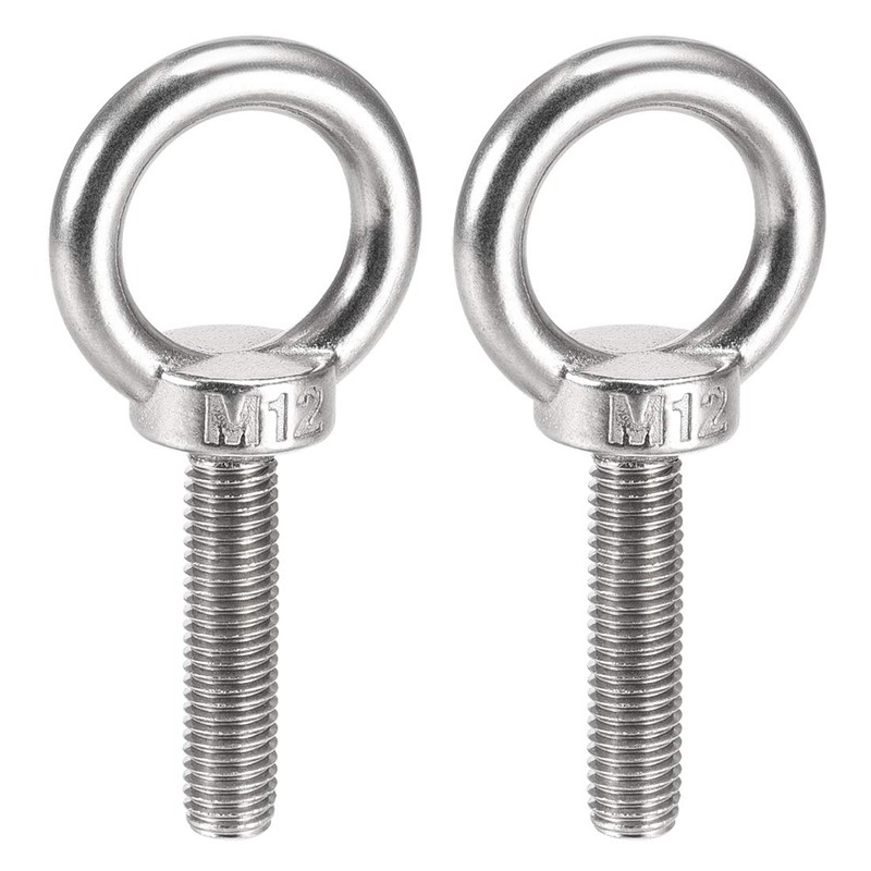 sourcingmap Lifting Eye Bolt M12 x 50mm Male Thread 304