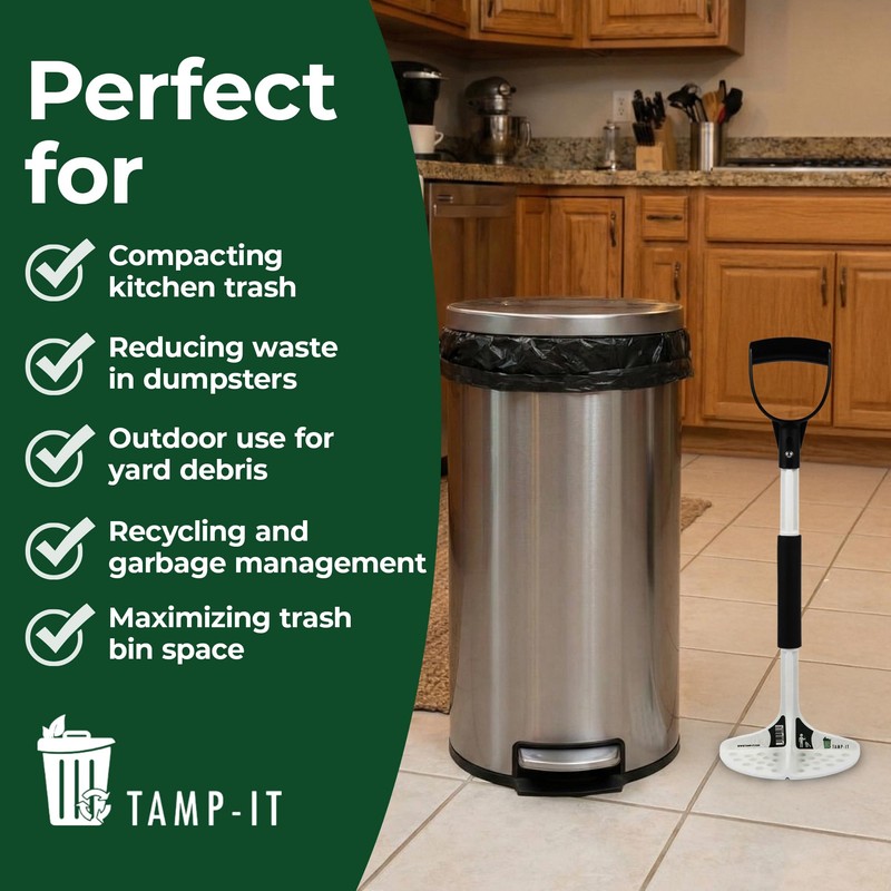 TAMP-IT Next Gen Manual Trash Compactor – Heavy Duty Smasher