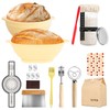 Sourdough Bread Proofing Basket Set, 9-inch Round Banneton Baskets with