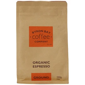 Byron Bay Coffee Company Certified Organic Espresso Ground, 250 g