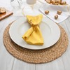 Blue Needles Lemon Yellow Hemstitch Linen Napkins - 100% Cotton