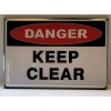 Danger Keep Clear MAGNET 2"x3" Refrigerator Locker Caution