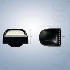 Lyn666 LED License Plate Light Tag Lamp Compatible with Chevy Silverado 1500 2500 3500 Suburban Tahoe GMC Sierra Yukon XL for Escalade, 6000K White(Pack of 2)
